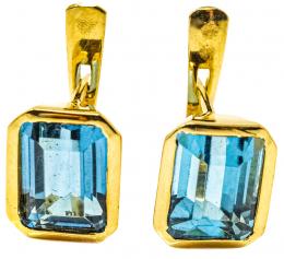 135 - PENDIENTES CON TURMALINAS AZULES