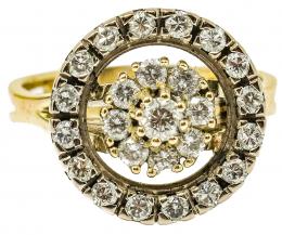 63 - ANILLO ROSETÓN CON BRILLANTES