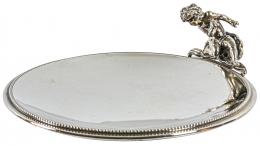 659 - CENTRO DE MESA EN PLATA DE MEDIADOS DEL S.XX