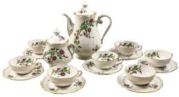 462 - JUEGO DE CAFÉ EN PORCELANA LIMOGES ÚLTIMO CUARTO DEL S.XX