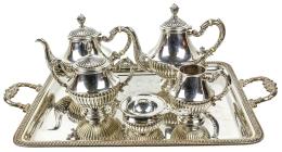 711 - JUEGO DE CAFÉ EN PLATA DEL ÚLTIMO CUARTO DEL S.XX