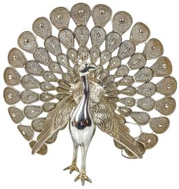 740 - PAVO REAL EN PLATA DEL ÚLTIMO CUARTO DEL S.XX