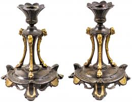 955 - PAREJA DE CANDELABROS DE PRINCIPIOS DEL S.XX.