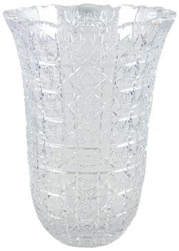 43 - JARRÓN DE CRISTAL TALLADO DE LOS AÑOS 70