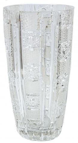39 - JARRÓN DE CRISTAL TALLADO DE LOS AÑOS 70