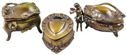 991 - TRES CAJITAS FRANCESAS EN CALAMINA 