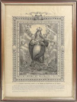 229 - GRABADO SOBRE SEDA DE 1867