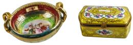 439 - CAJITA Y BOL DE PORCELANA