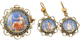 138 - PENDIENTES Y BROCHE DEL S.XIX