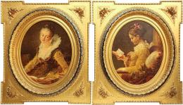 887 - PAREJA DE MARCOS DORADOS DE FINALES DEL SIGLO XIX