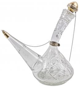 59 - PORRÓN DE CRISTAL CON TAPÓN DE PLATA