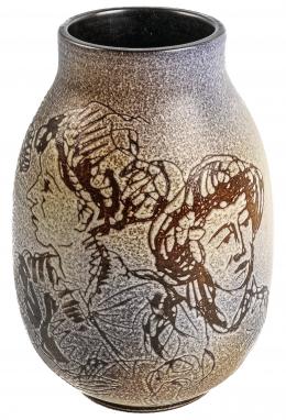 482 - JARRÓN FIRMADO SERRA