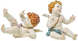 376 - DOS FIGURAS EN PORCELANA DE ALCORA