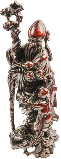 410 - FIGURA ORIENTAL EN MADERA DE PALOROSA