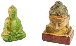 407 - DOS FIGURAS DE BUDA DE LA SEGUNDA MITAD DEL S.XX