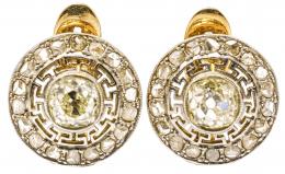 118 - PENDIENTES CON DIAMANTES DE PPS. DEL S.XX