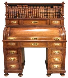 71 - MUEBLE ESCRITORIO DE CILINDRO DE FINALES DEL S.XIX