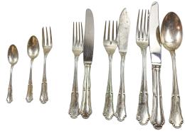 766 - CUBERTERIA DE PLATA ITALIANA DE MEDIADOS DE SIGLOXX