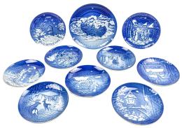 360 - COLECCIÓN DE 10 PLATOS PORCELANA DANESA "B&G"