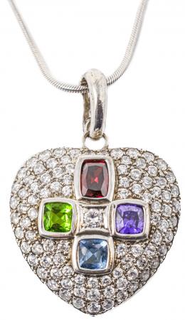 55 - COLGANTE CORAZÓN EN PLATA