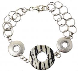 163 - PULSERA EN PLATA ESLABONES FINOS