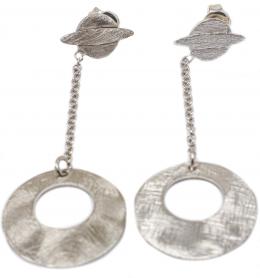 139 - PENDIENTES LARGOS EN PLATA MATE
