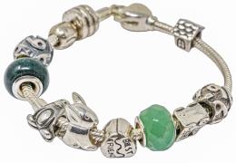 157 - PULSERA DE PLATA CON CHARMS