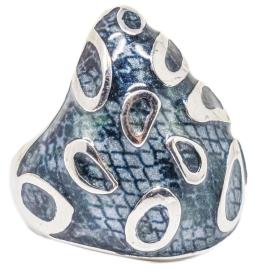 19 - ANILLO EN PLATA CON ESMALTES
