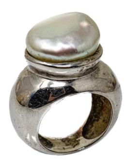 4 - ANILLO ANCHO BOMBÉ EN PLATA