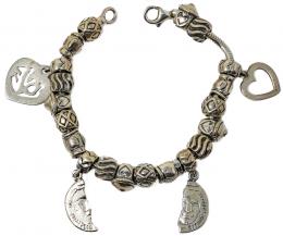158 - PULSERA DE PLATA CON CHARMS