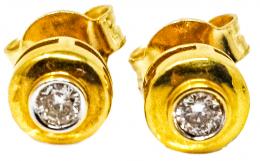 146 - PENDIENTES SOLITARIO CON BRILLANTES