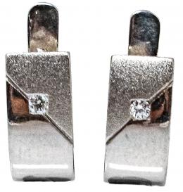 141 - PENDIENTES MEDIA ARGOLLA PLANA CON BRILLANTES
