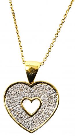 44 - CADENA COLGANTE CON BRILLANTES PAVÉ