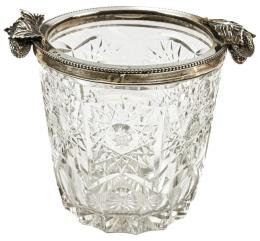 57 - PEQUEÑA CUBITERA EN CRISTAL Y PLATA DE MEDIADOS DEL S.XX