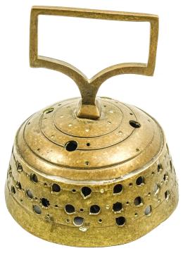 395 - CAMPANA TIBETANA EN BRONCE DE MEDIADOS S.XX