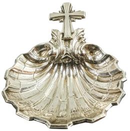 750 - CONCHA BAUTISMAL EN PLATA DE MEDIADOS DEL S.XX