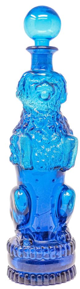 296 - BOTELLA EN VIDRIO COLOR AZUL DE MEDIADOS DEL S.XX