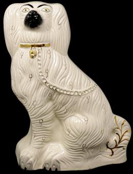 396 - FIGURA EN LOZA"STAFFORDSHIRE" DE MEDIADOS DEL S.XX