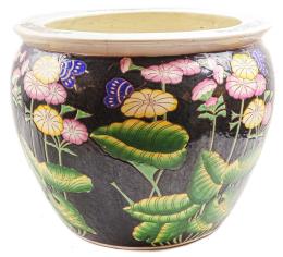 427 - PECERA ORIENTAL EN PORCELANA DE LA SEGUNDA MITAD S.XX