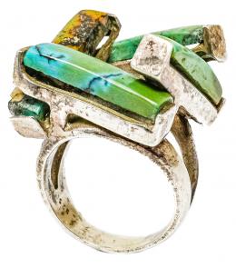 87 - ANILLO DE PLATA CON TURQUESA