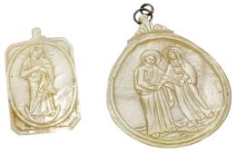 983 - DOS MEDALLAS COLGANTE DEL S.XVIII