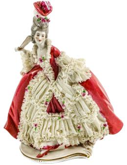 443 - FIGURA DE PORCELANA ALEMANA DE LA PRIMERA MITAD DE S. XX