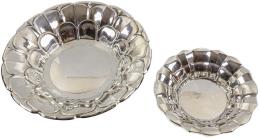 776 - DOS CENTROS DE MESA EN PLATA DEL PRIMER TERCIO S.XX