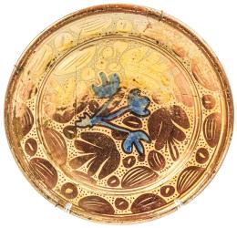 531 - PLATO EN CERÁMICA DE REFLEJOS DEL SIGLO XVIII