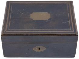 945 - CAJA DE MADERA DE FINALES DEL SIGLO XIX