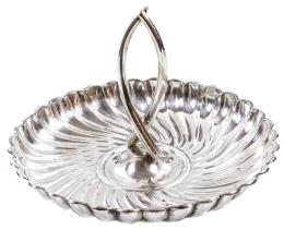 740 - CENTRO DE MESA EN PLATA DE MEDIADOS DEL S.XX