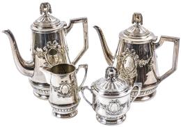 1057 - SERVICIO DE CAFÉ Y TÉ DE METAL PLATEADO