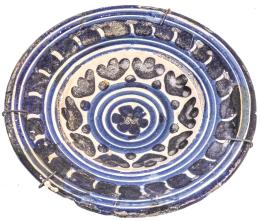 484 - PLATO DE CERÁMICA CATALANA DEL SIGLO XVIII