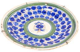 485 - PLATO DE CERÁMICA DE MANISES DE FINALES DE SIGLO XIX