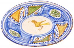 486 - PLATO DE CERÁMICA DE MANISES DE FINALES DE SIGLO XIX